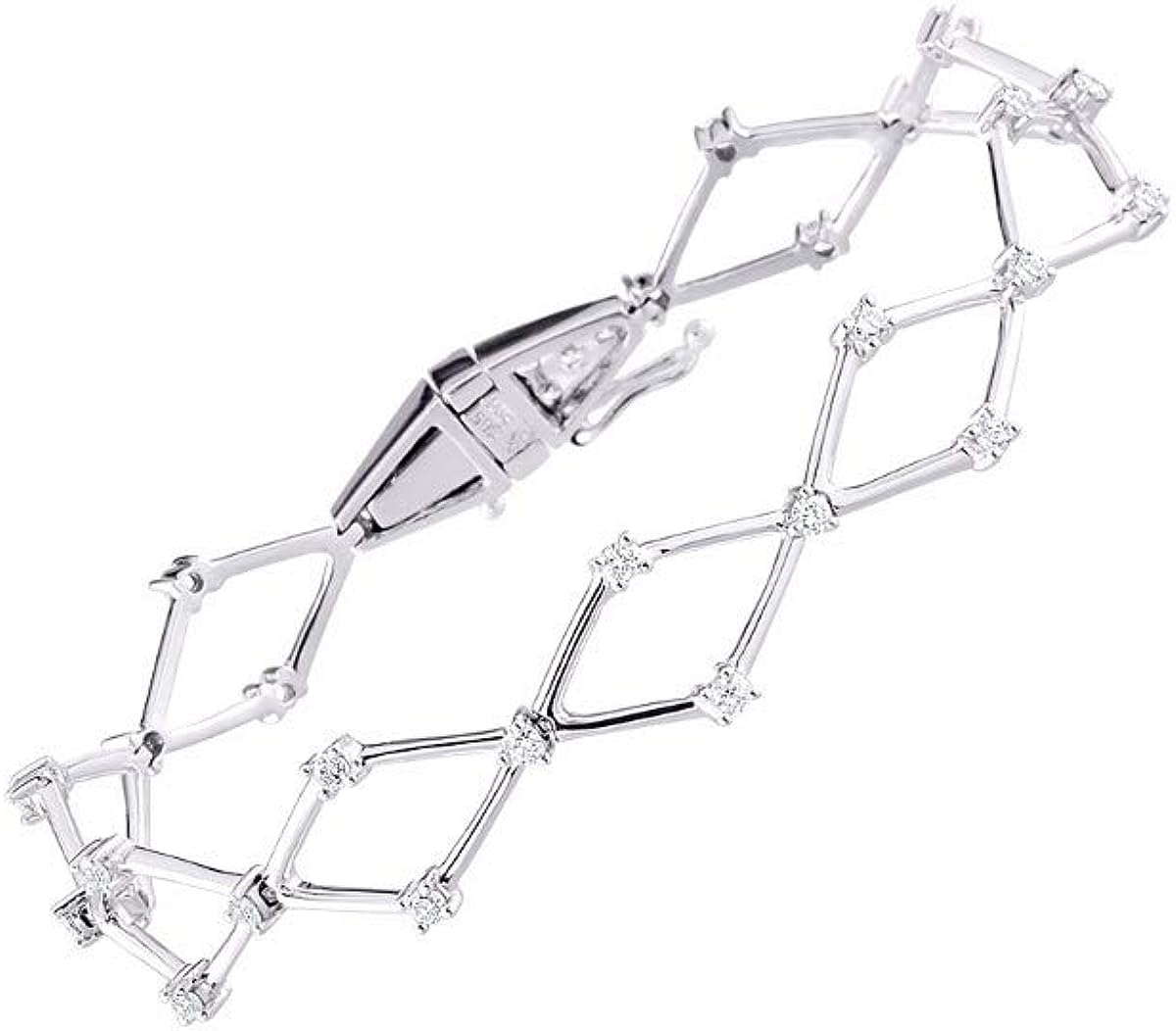 251228020118108_1 Rylos Classic Diamond Tennis Bracelet in 14K White Gold With Spectacular White Diamonds - 6 3/4"* - Image 1