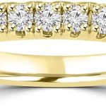 Madina Jewelry 0.80 ct Ladies Round Cut Diamond Wedding Band Ring in 14 kt Yellow Gold