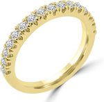 Madina Jewelry 0.80 ct Ladies Round Cut Diamond Wedding Band Ring in 14 kt Yellow Gold - Image 6