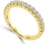 Madina Jewelry 0.80 ct Ladies Round Cut Diamond Wedding Band Ring in 14 kt Yellow Gold - Image 7