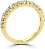 Madina Jewelry 0.80 ct Ladies Round Cut Diamond Wedding Band Ring in 14 kt Yellow Gold - Image 8
