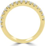 Madina Jewelry 0.80 ct Ladies Round Cut Diamond Wedding Band Ring in 14 kt Yellow Gold - Image 9