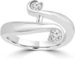 Madina Jewelry 0.26 Ct Round Cut Diamond Anniversary Wedding Band Ring in 18 kt White Gold