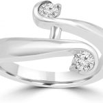 Madina Jewelry 0.26 Ct Round Cut Diamond Anniversary Wedding Band Ring in 18 kt White Gold