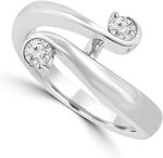 Madina Jewelry 0.26 Ct Round Cut Diamond Anniversary Wedding Band Ring in 18 kt White Gold - Image 3