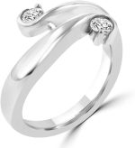 Madina Jewelry 0.26 Ct Round Cut Diamond Anniversary Wedding Band Ring in 18 kt White Gold - Image 4