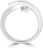 Madina Jewelry 0.26 Ct Round Cut Diamond Anniversary Wedding Band Ring in 18 kt White Gold - Image 7