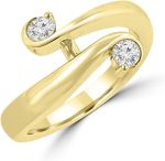 Madina Jewelry 0.26 Ct Round Cut Diamond Anniversary Wedding Band Ring in 18 kt Yellow Gold - Image 2