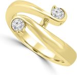 Madina Jewelry 0.26 Ct Round Cut Diamond Anniversary Wedding Band Ring in 18 kt Yellow Gold - Image 3
