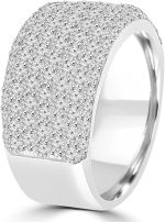 Madina Jewelry 3.25 ct Ladies Round Cut Diamond Anniversary Wedding Band Ring in 18 kt White Gold - Image 2