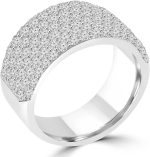Madina Jewelry 3.25 ct Ladies Round Cut Diamond Anniversary Wedding Band Ring in 18 kt White Gold - Image 4