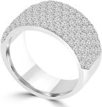 Madina Jewelry 3.25 ct Ladies Round Cut Diamond Anniversary Wedding Band Ring in 18 kt White Gold - Image 5