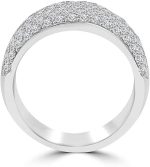 Madina Jewelry 3.25 ct Ladies Round Cut Diamond Anniversary Wedding Band Ring in 18 kt White Gold - Image 6