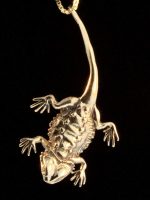Bearded Dragon Charm Necklace 14k Gold Reptile Jewelry - Image 4