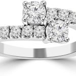 Madina Jewelry 0.95 ct Ladies Round Cut Diamond Anniversary Wedding Band Ring in 18 kt White Gold