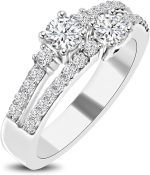 Madina Jewelry 0.75 ct Ladies Round Cut Diamond Anniversary Wedding Band Ring in Platinum - Image 2