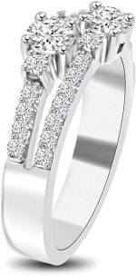 Madina Jewelry 0.75 ct Ladies Round Cut Diamond Anniversary Wedding Band Ring in Platinum - Image 4