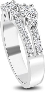 Madina Jewelry 0.75 ct Ladies Round Cut Diamond Anniversary Wedding Band Ring in Platinum - Image 5