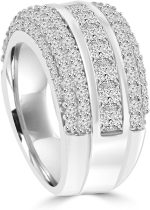 Madina Jewelry 4.10 ct Ladies Princess and Round Cut Diamond Anniversary Ring in Platinum - Image 5