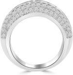 Madina Jewelry 4.10 ct Ladies Princess and Round Cut Diamond Anniversary Ring in Platinum - Image 6