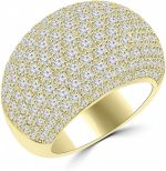 Madina Jewelry 5.25 ct Ladies Round Cut Diamond Anniversary Ring in 14 kt Yellow Gold - Image 2