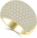 Madina Jewelry 5.25 ct Ladies Round Cut Diamond Anniversary Ring in 14 kt Yellow Gold - Image 3