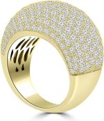 Madina Jewelry 5.25 ct Ladies Round Cut Diamond Anniversary Ring in 14 kt Yellow Gold - Image 4