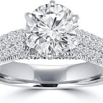 Madina Jewelry 2.00 ct Ladies Round Cut Diamond Engagement Ring in Pave Set in Platinum