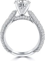 Madina Jewelry 2.00 ct Ladies Round Cut Diamond Engagement Ring in Pave Set in Platinum - Image 6