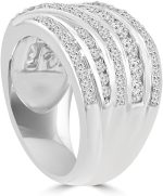 Madina Jewelry 2.10 ct Ladies Round Cut Diamond Anniversary Ring in 14 kt White Gold - Image 5