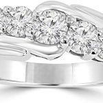Madina Jewelry 1.15 ct Round Cut Diamond Wedding Band Ring in Prong Setting in 18 kt White Gold