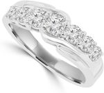 Madina Jewelry 1.15 ct Round Cut Diamond Wedding Band Ring in Prong Setting in 18 kt White Gold - Image 3