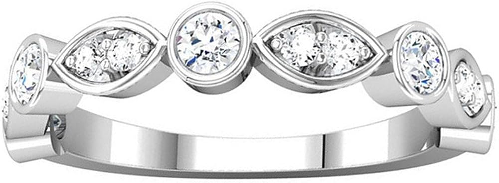 251228020527711_1 Madina Jewelry 0.50 ct Ladies Round Cut Diamond Wedding Band Ring in Platinum - Image 1