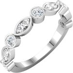 Madina Jewelry 0.50 ct Ladies Round Cut Diamond Wedding Band Ring in Platinum - Image 2