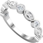 Madina Jewelry 0.50 ct Ladies Round Cut Diamond Wedding Band Ring in Platinum - Image 3