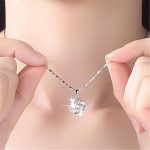 JUNZAI Necklace for Women Pendant Necklaces with Cubic Zirconia Valentines Mothers Day Anniversary Birthstones Jewellery Gifts for Wife Girlfriend Her - Image 2