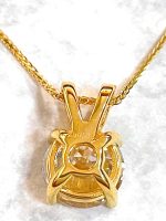 4 carat SOLID 18k GOLD Certified Diamond Necklaces 18" length + Screw Back Diamond Earrings for women 6.5mm HANDMADE Jewelry Sets Anniversary Daughter Graduation Girlfriend Birthday present for her - Image 5
