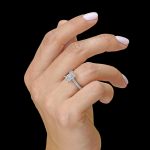 Beverly Hills Jewelers 2 Carat Radiant Cut Moissanite Engagement Ring with 1/3 Carat Round Natural Diamond in 14K Gold (G-H/VS, G-H/SI, cttw, DEW) Promise Anniversary Ring for Women Size 4 to 11 - Image 4