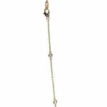 Handmade 14K Yellow Gold Diamond Station Necklace By The Yard 36" 1.5 Ct - Image 3