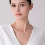 Salt and pepper diamond necklace pendant-Dainty drop layering necklace with chain-Grey galaxy diamond necklace-Alternative April birthstone - Image 4