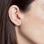 2.00 Carat Prong Set 14kt White Gold Round-Cut Solitaire Diamond Stud Earrings (J-K, I2-I3) by La4ve Diamonds | Real Diamond Stud Earrings For Women | Gift Box Included - Image 2