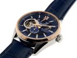 Orient Star Limited Edition Semi Skeleton Blue Dial Rose Gold Sapphire Glass Automatic Watch RE-AV0111L - Image 2
