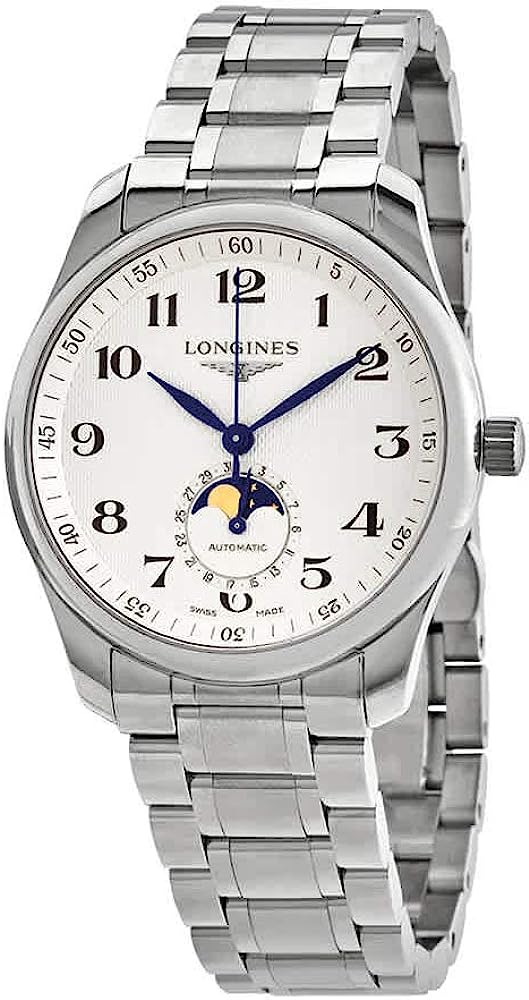 251026220445687_1 Longines Master Automatic Moonphase Silver Dial Men's Watch L29094786 - Image 1