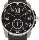 CARTIER New Calibre WSCA0006 Black Rubber Automatic Box/Paper/2YrWarranty #CA62 - Image 2