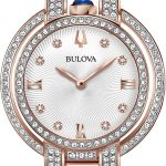 Bulova Womens Analogue Quartz Watch with Stainless Steel Strap 98R250