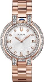 Bulova Womens Analogue Quartz Watch with Stainless Steel Strap 98R250
