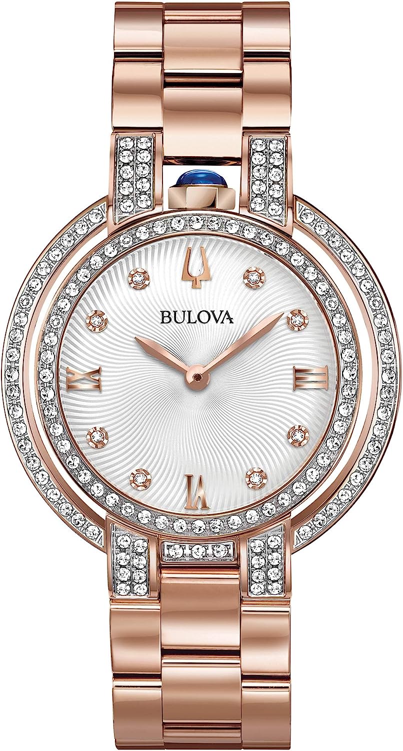 251031103325296_1 Bulova Womens Analogue Quartz Watch with Stainless Steel Strap 98R250 - Image 1