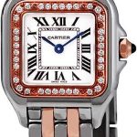 CARTIER Panthere de Silver Dial Steel and 18kt Rose Gold Small Ladies Watch W3PN0006