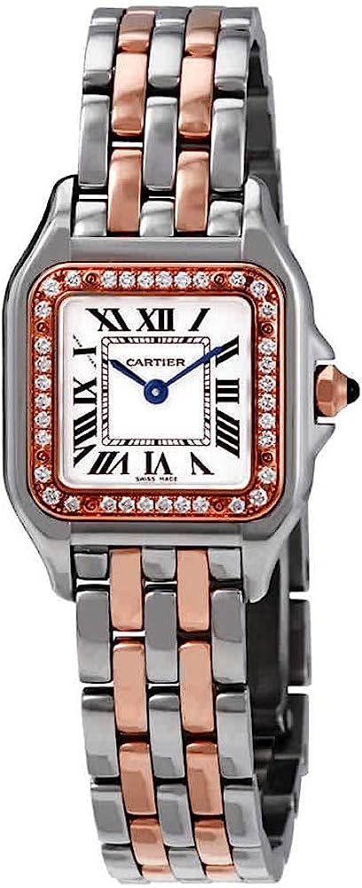 251102111331383_1 CARTIER Panthere de Silver Dial Steel and 18kt Rose Gold Small Ladies Watch W3PN0006 - Image 1