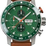 LIV P-51 Titanium 46MM Swiss Automatic Day-Date Chrono Men's Watch - Unidirectional Ceramic Bezel- High-Grade Titanium Case - Sapphire Crystal